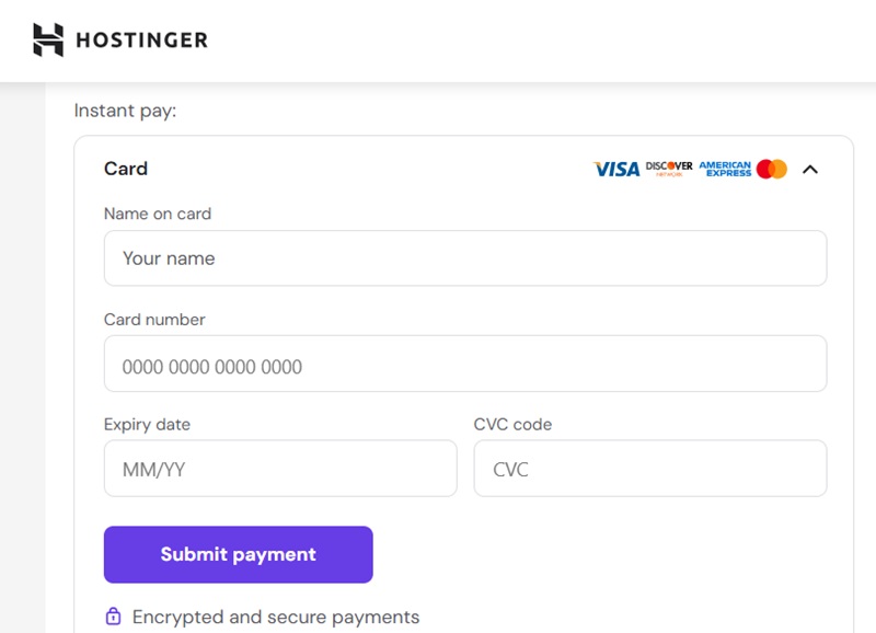 add card details 