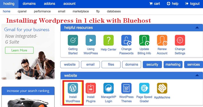 how to install wordpress to setup and create first blog with bluehost hosting, Creating first wordpress blog with bluehost