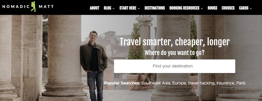 nomadic matt blog