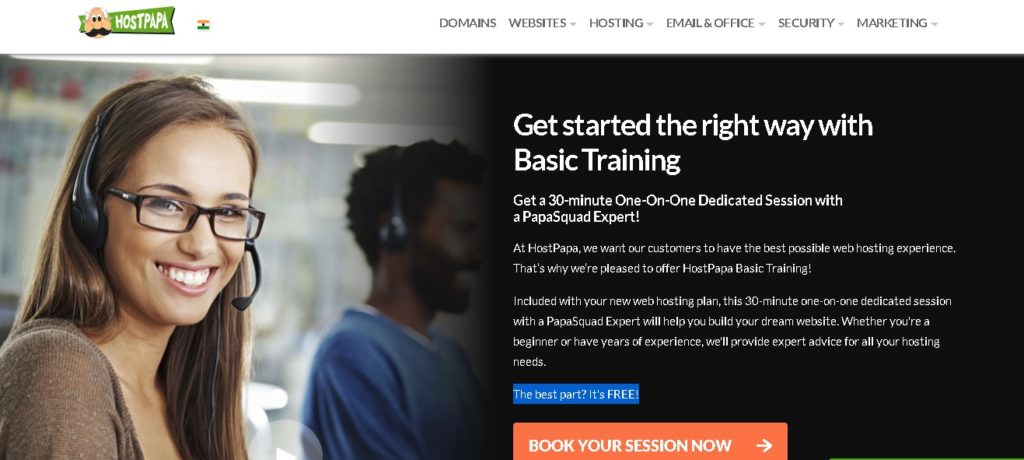 this is known to very few customers, we have hence highlighted it that Hostpapa also offers free training of 30 minutes to new customers, lets review hostpapa on this parameter as well