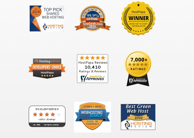 review of hostpapa trust factor basis the awards they have got, Also check the HostPapa Coupons