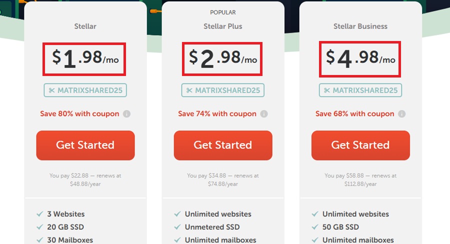 namecheap shared hosting plan