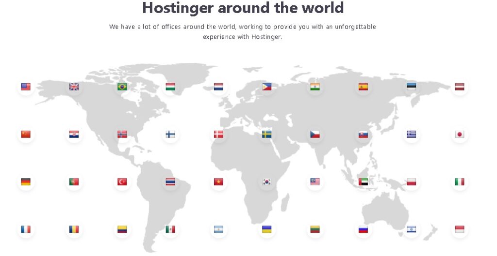about hostinger, its presence and server locations