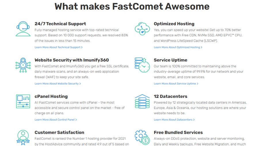 what makes fastcomet awesome 