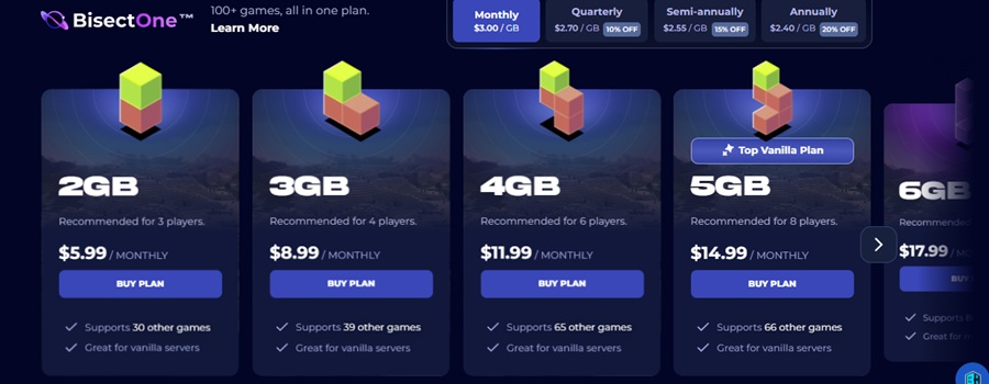 bisect minecraft server hosting plan 