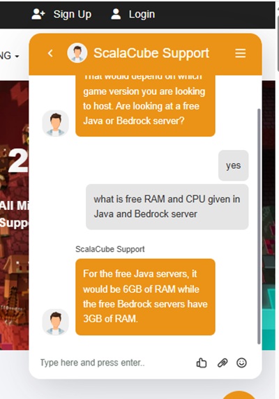 scalacube chat support