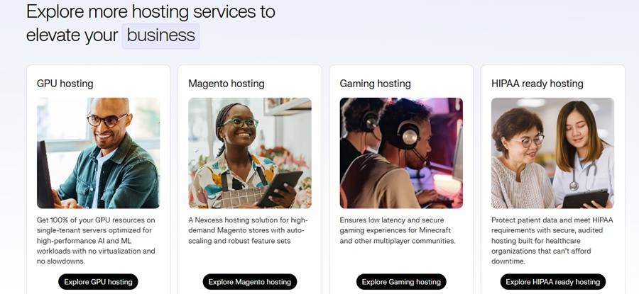 types of hosting offered by liquid web