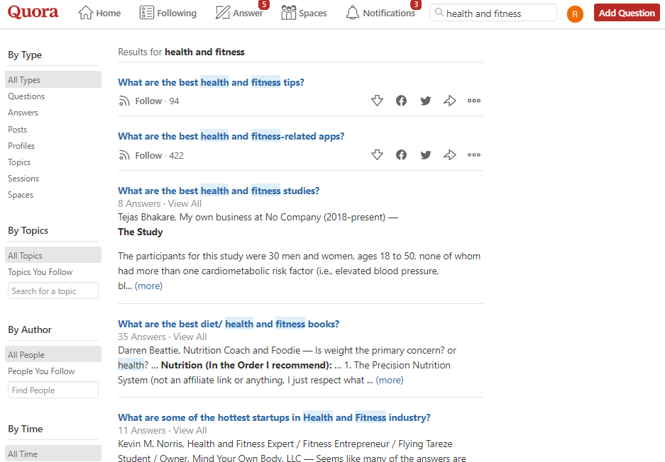 How and Where to Find Blog Post Ideas, quora results