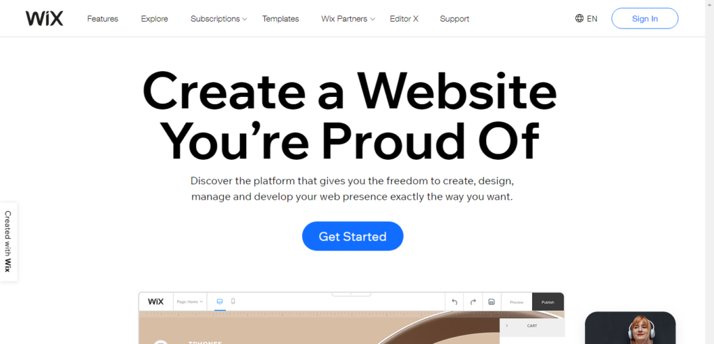 wix web design and hosting platform