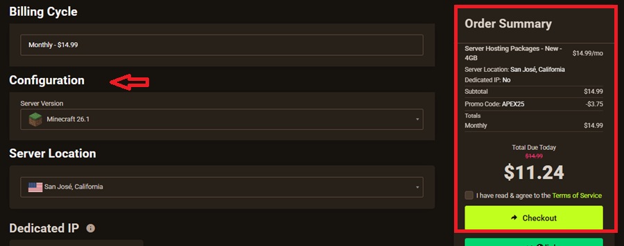 configure your server and add details