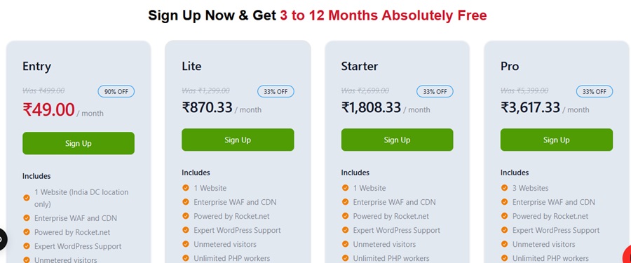 select a plan hosting raja