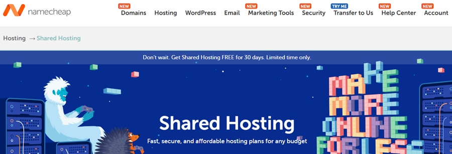 namecheap shared hosting