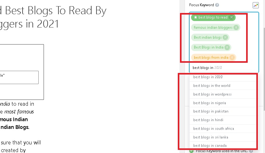 review of rank math keyword optimization feature