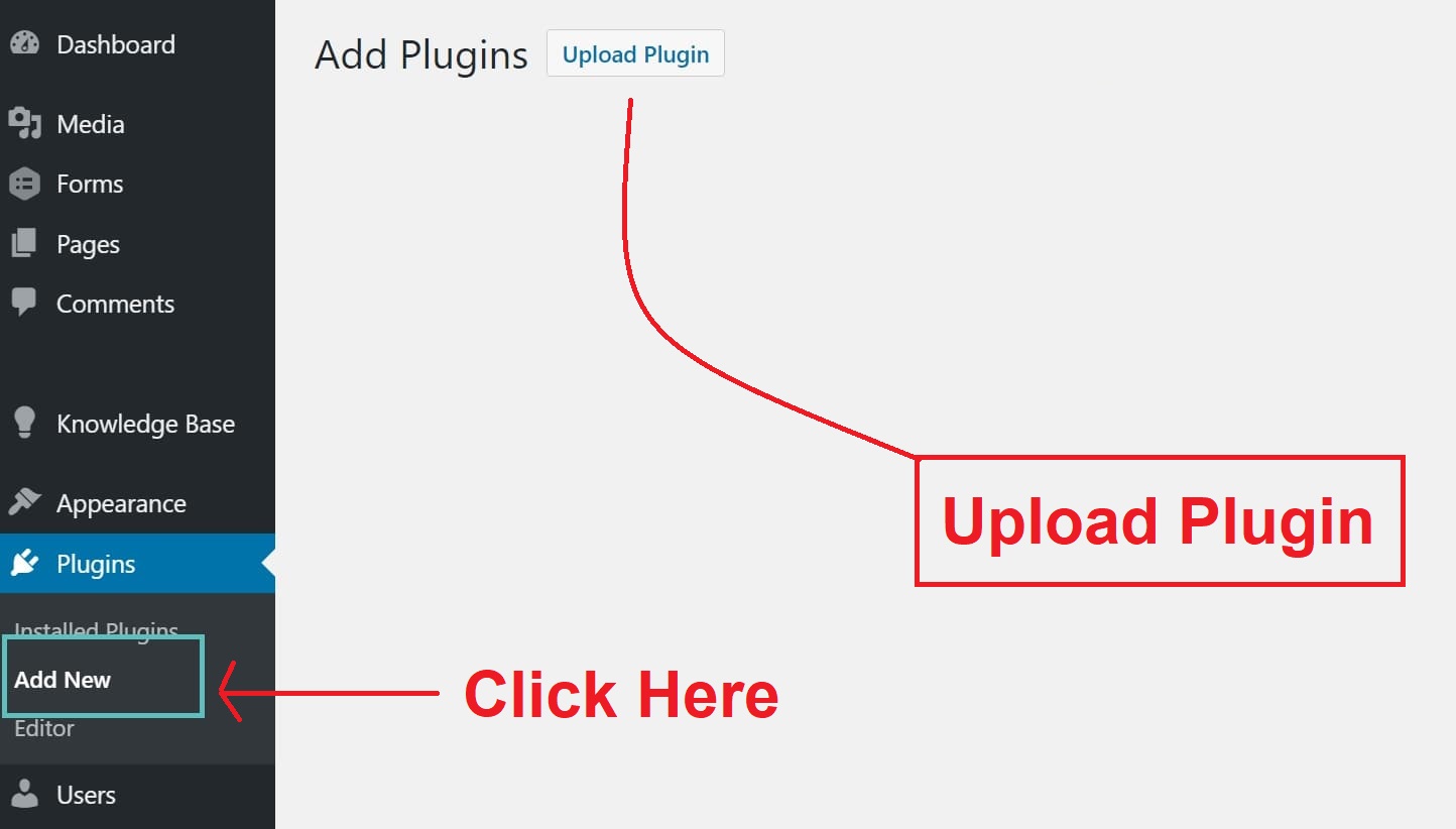 add and upload plugin wordpress