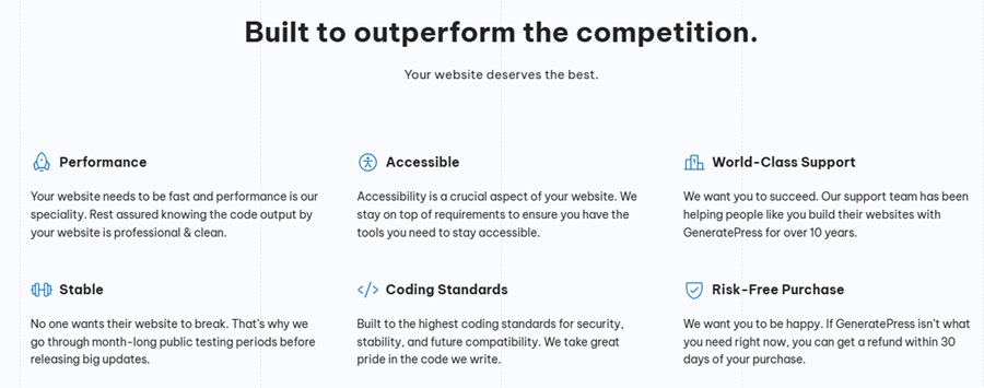 generatepress features 