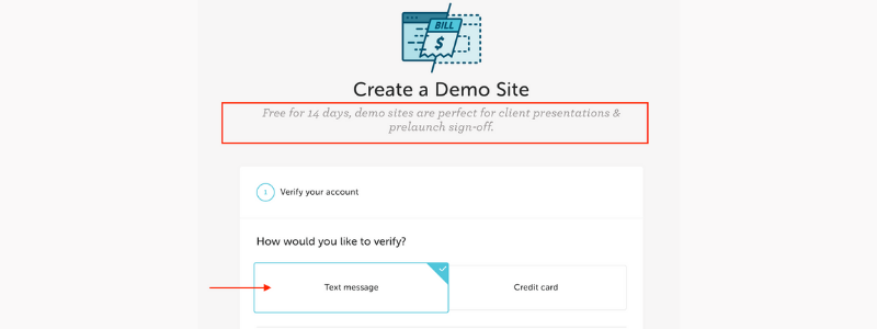 how to create a demo site on flywheel step 3