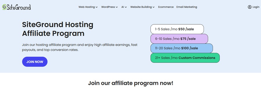 siteground affiliate program 