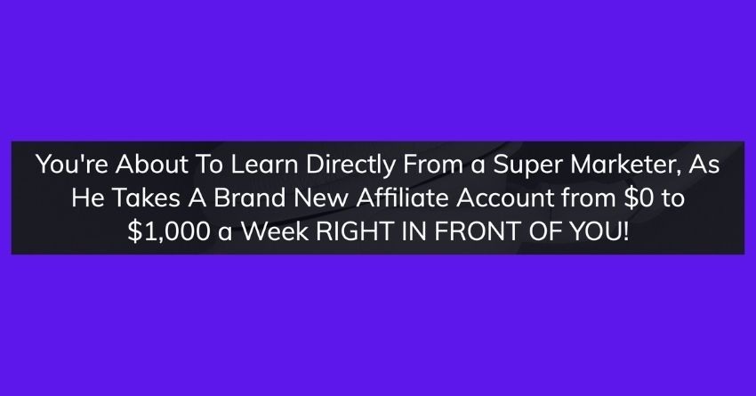 affiliate marketing sean bagheri course