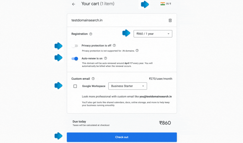 final steps toward buying a google domain