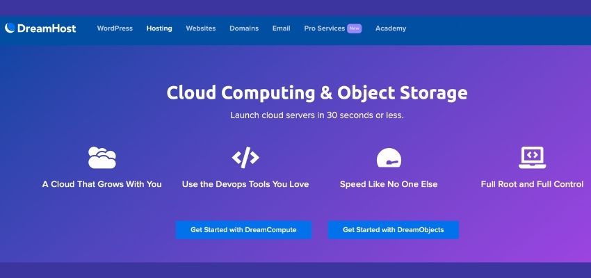 Small business cloud hosting by DreamHost