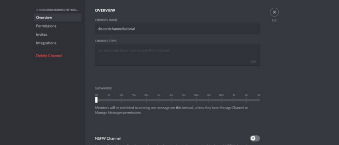 final discord settings and permissions