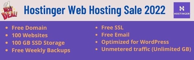 hostinger web hosting sale