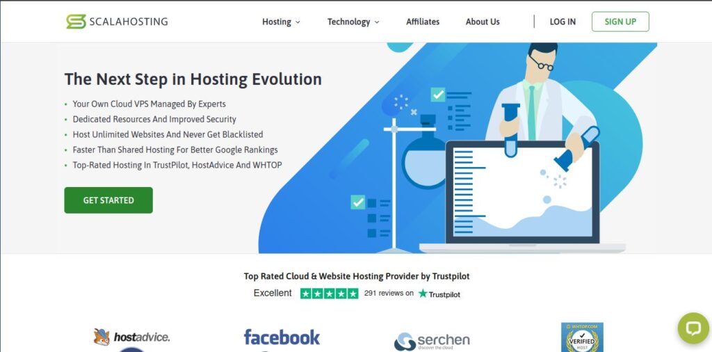 scalahosting with more server options as compared to Namecheap