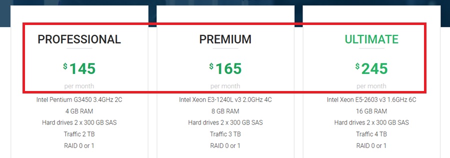 stablehost dedicated hosting pricing 
