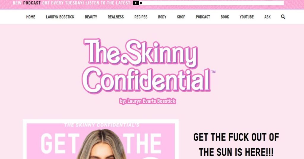 The Skinny Confidential blogs for women
