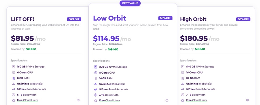 hostarmada dedicated hosting pricing plan 