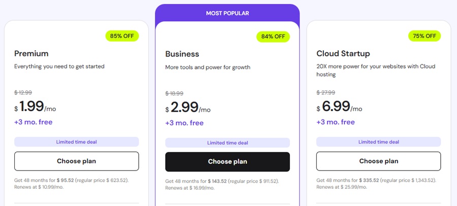 hostinger shared hosting price 
