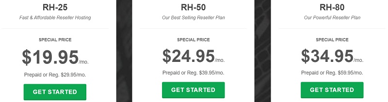 reseller hosting price