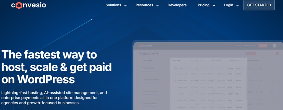 convesio wordpress hosting 