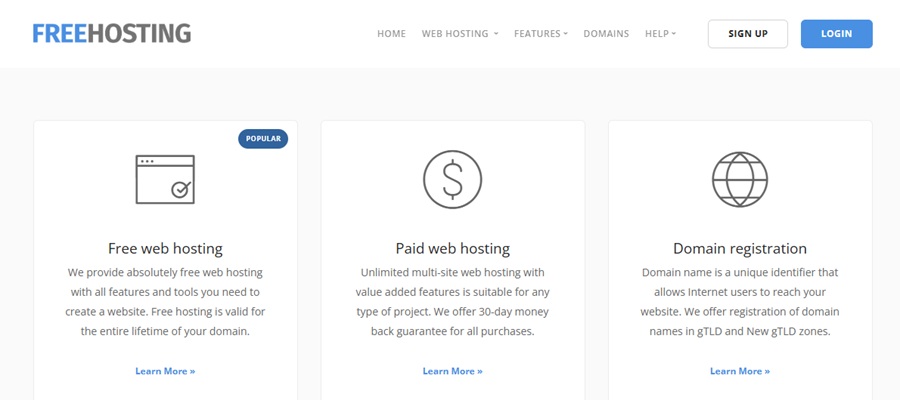 free hosting web hosting 