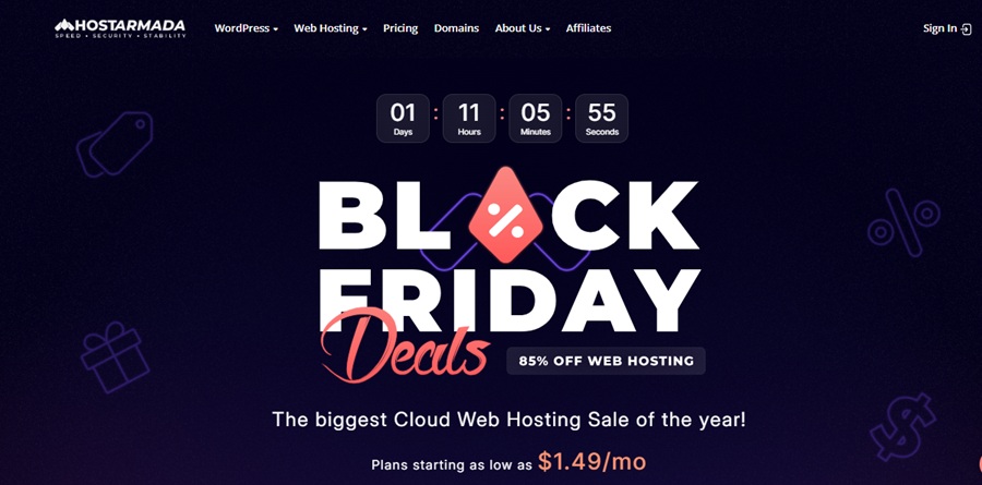 hostarmada black friday deal 