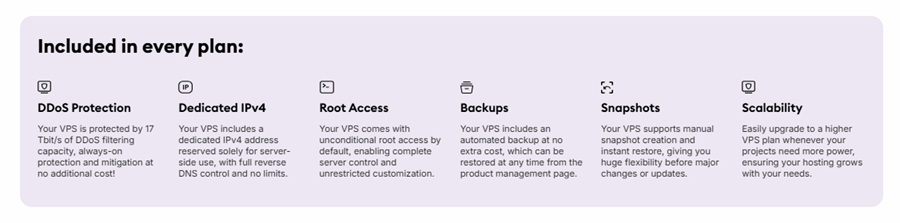 hostarmada vps hosting features