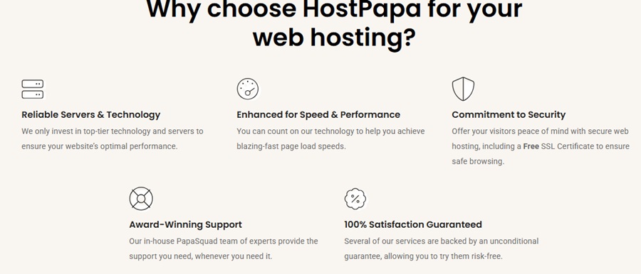 hostpapa web hosting features