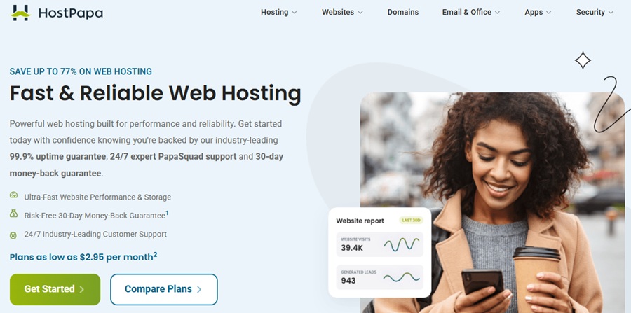 best web hosting canada by hostpapa
