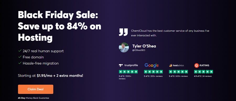 chemicloud black friday sale