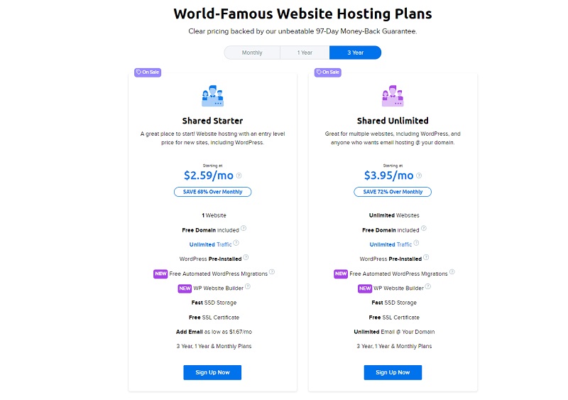 DreamHost Hosting Plans