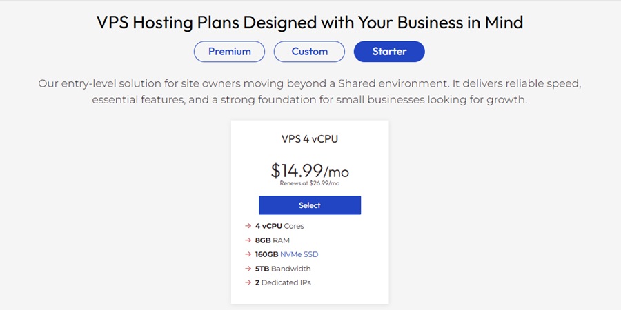 inmotion  bf vps plans 