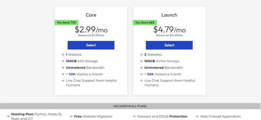 inmotion shared hosting bf plans 