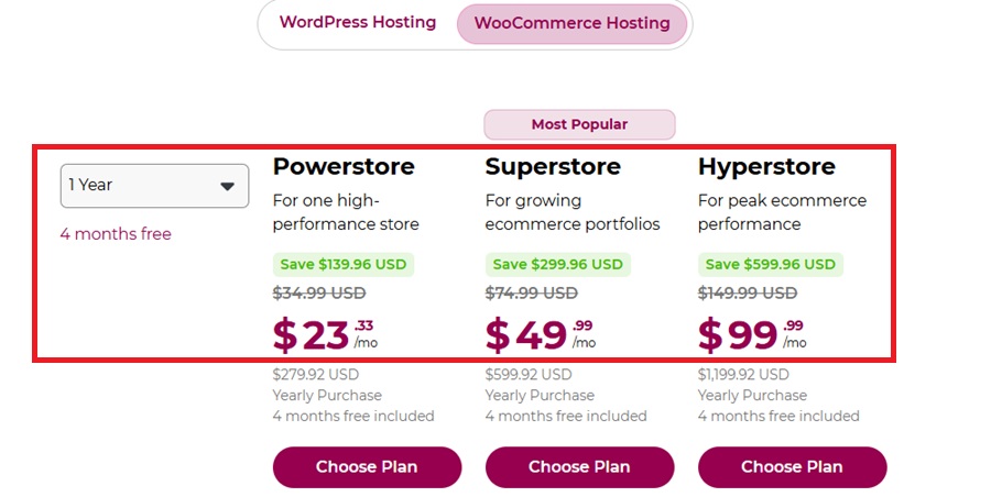 wpx woocommerce hosting plan