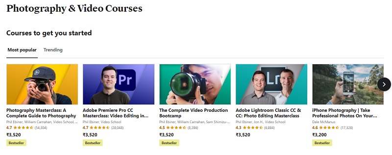 photography and video courses