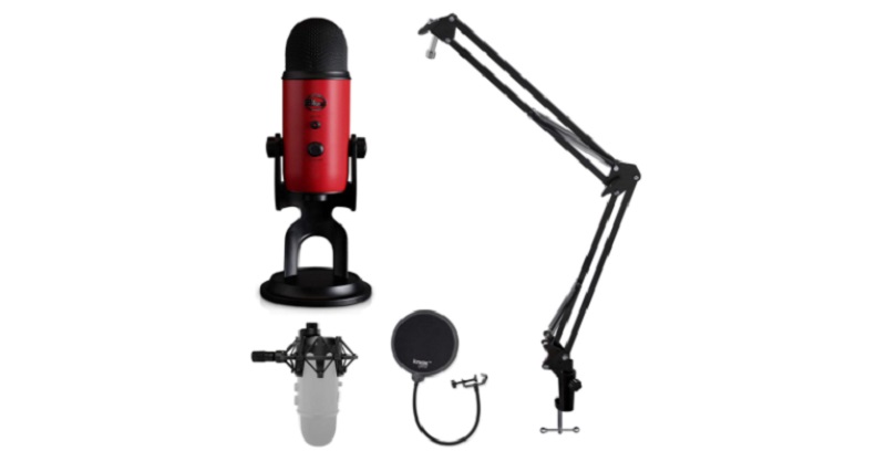 blue yeti microphone with knox shock mount