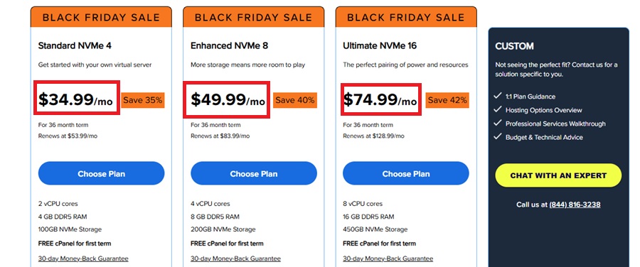 bluehost vps black friday price