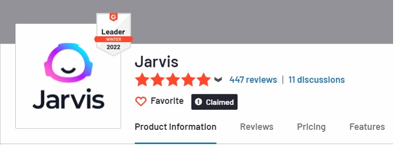 G2 jarvis ratings and reviews