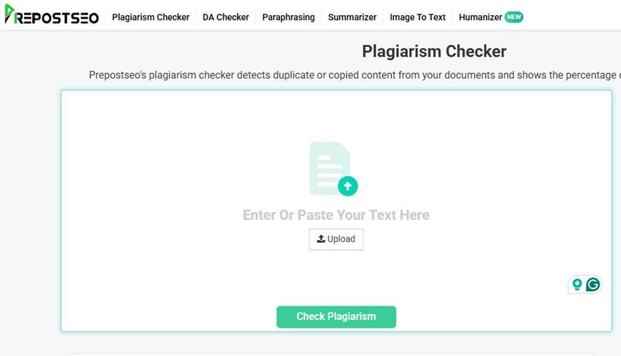 prepostseo plagiarism checker