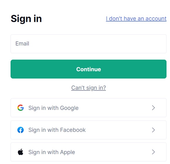 grammarly sign up form