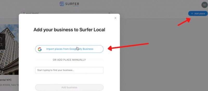 how to add business to surfer local